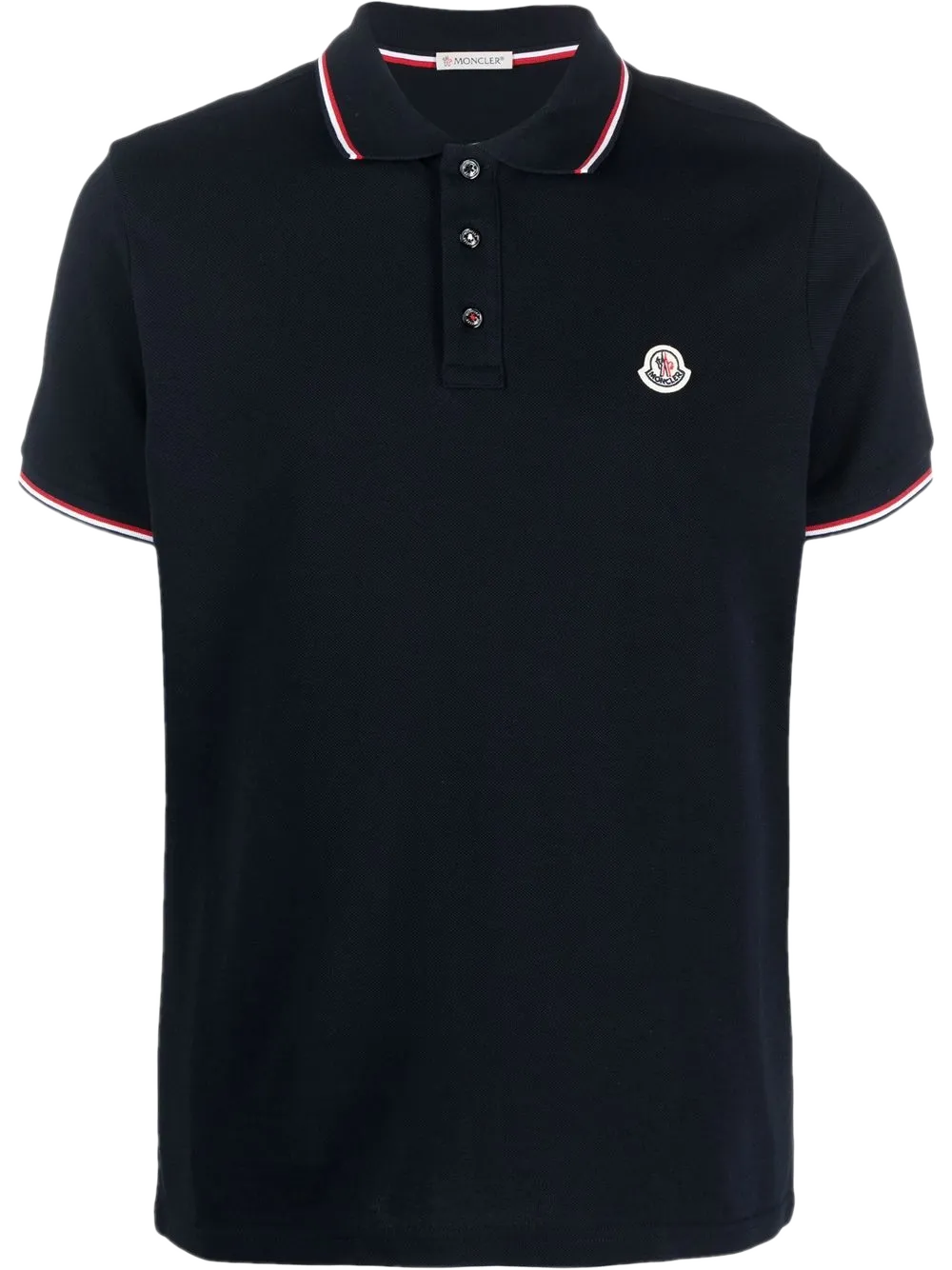 Moncler striped trim polo shirt